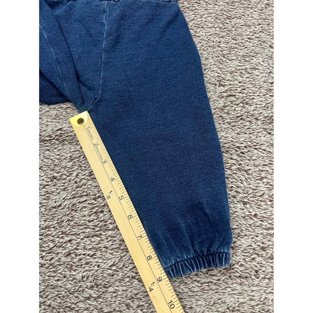 Habitual Baby Girls 12M Knit Denim Jogger Pants Ruffle Pockets Paperbag Waist - Picture 5 of 7
